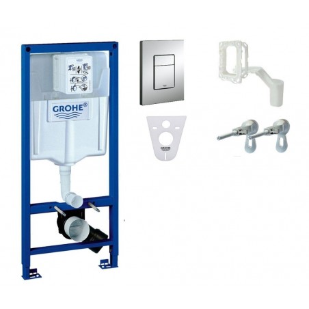Grohe WC rėmo komplektas Rapid SL, su Cersanit Caspia Clean-On ir Slim soft-close dangčiu