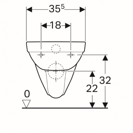 WC pakabinamas Geberit, Selnova, Rimfree