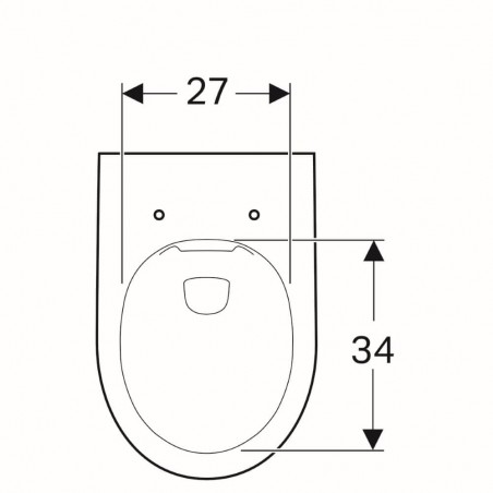 WC pakabinamas Geberit, Selnova, Rimfree